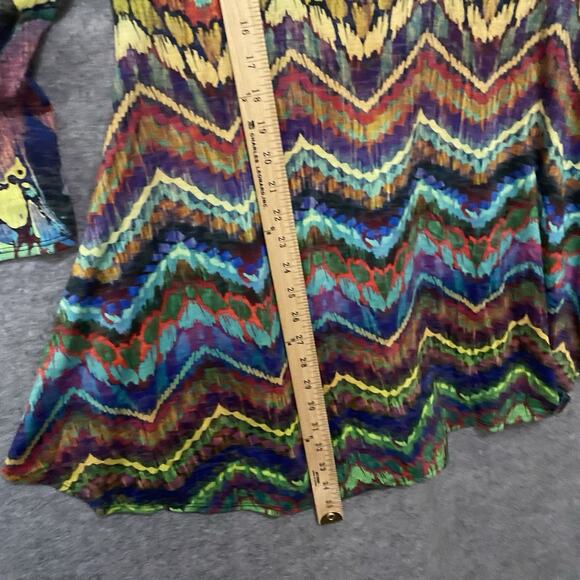 Amma Design Tunic Top Dress Sz M Multicolor‎ Artsy Boho 60's Disco - Picture 5 of 6